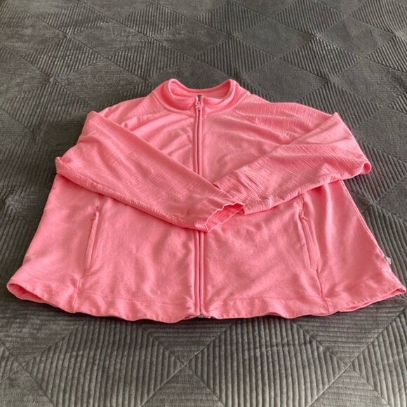 Talbots Women's Pink Cozy Jersey Knit Full Zip Jacket Size 3X EUC - Picture 11 of 11